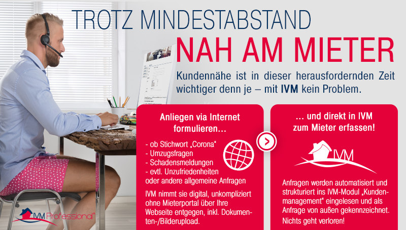 Kundennähe trotz Mindestabstand – Modul Kontaktservice von IVM Professional